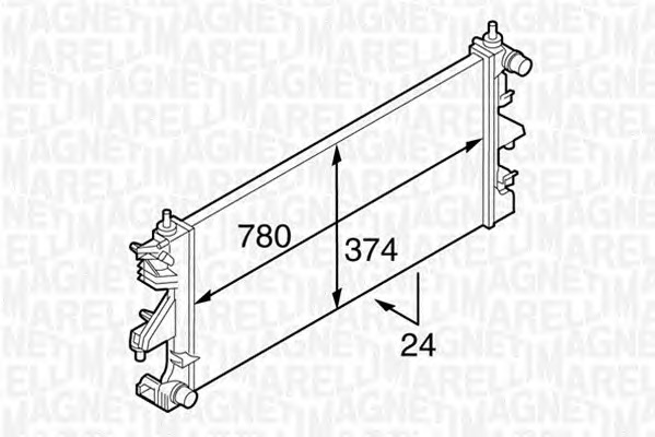 MAGNETI MARELLI Vízhűtő BM1272_MM