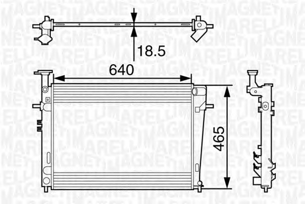 MAGNETI MARELLI Vízhűtő BM1274_MM