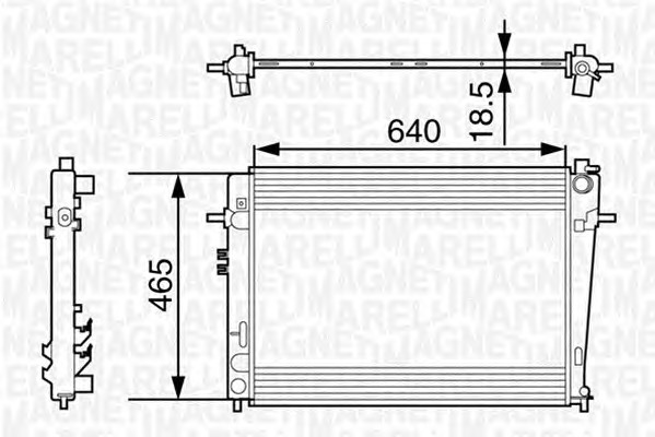 MAGNETI MARELLI Vízhűtő BM1275_MM