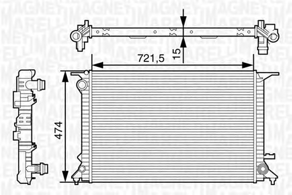 MAGNETI MARELLI Vízhűtő BM1276_MM