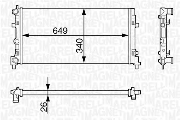 MAGNETI MARELLI Vízhűtő BM1279_MM