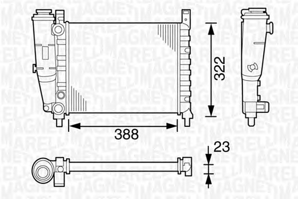 MAGNETI MARELLI Vízhűtő BM129_MM