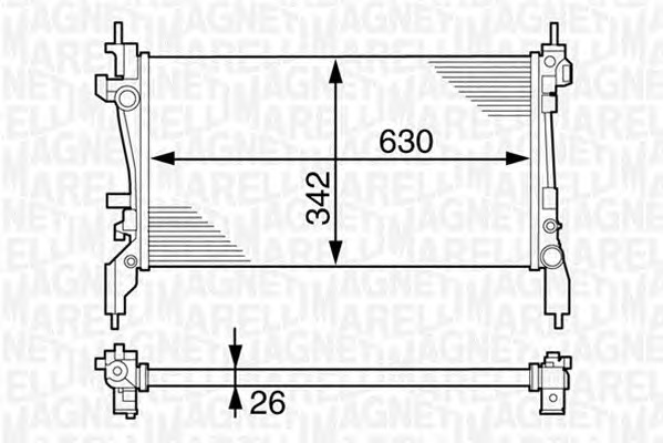 MAGNETI MARELLI Vízhűtő BM1299_MM