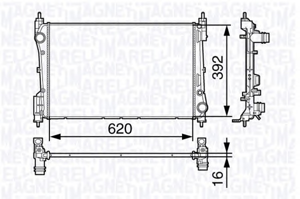 MAGNETI MARELLI Vízhűtő BM1315_MM