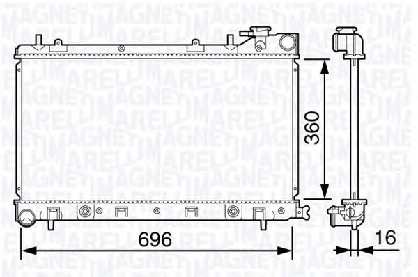 MAGNETI MARELLI Vízhűtő BM1324_MM