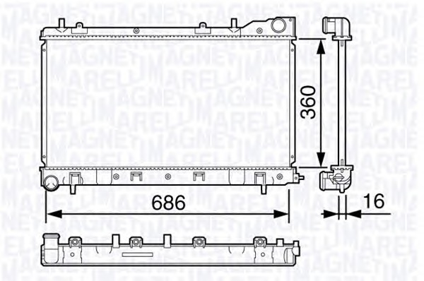 MAGNETI MARELLI Vízhűtő BM1326_MM