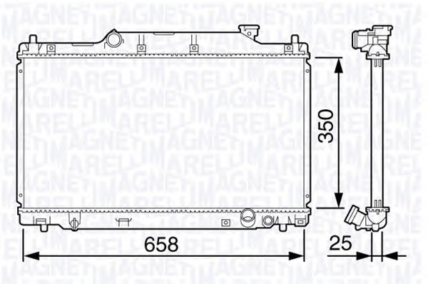 MAGNETI MARELLI Vízhűtő BM1328_MM