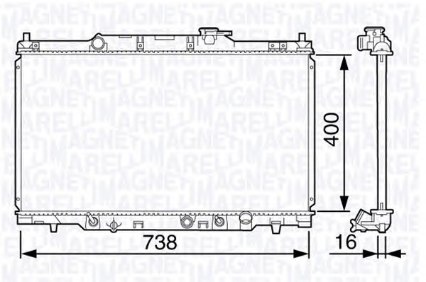 MAGNETI MARELLI Vízhűtő BM1333_MM