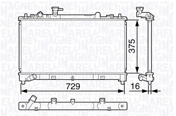 MAGNETI MARELLI Vízhűtő BM1348_MM