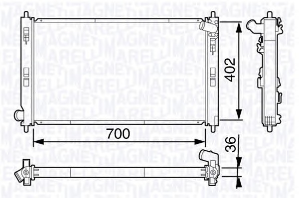 MAGNETI MARELLI Vízhűtő BM1349_MM