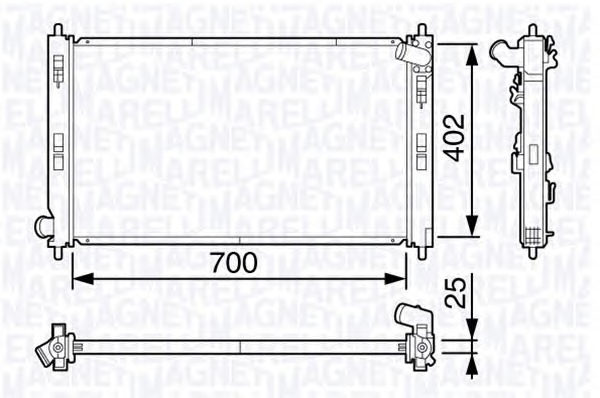 MAGNETI MARELLI Vízhűtő BM1351_MM