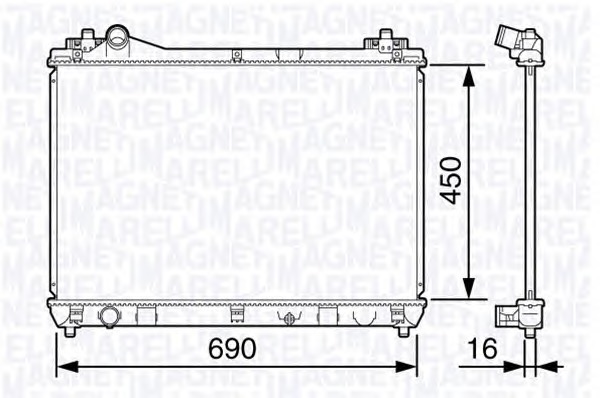 MAGNETI MARELLI Vízhűtő BM1363_MM