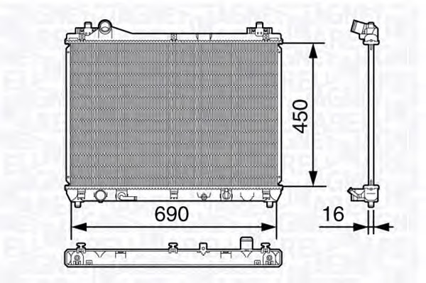 MAGNETI MARELLI Vízhűtő BM1365_MM