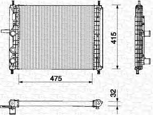 MAGNETI MARELLI Vízhűtő 350213142000_MM