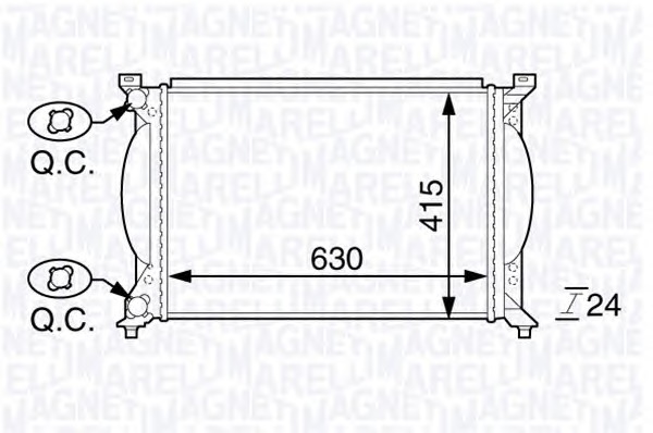 MAGNETI MARELLI Vízhűtő BM1438_MM