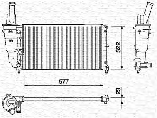 MAGNETI MARELLI Vízhűtő BM160_MM