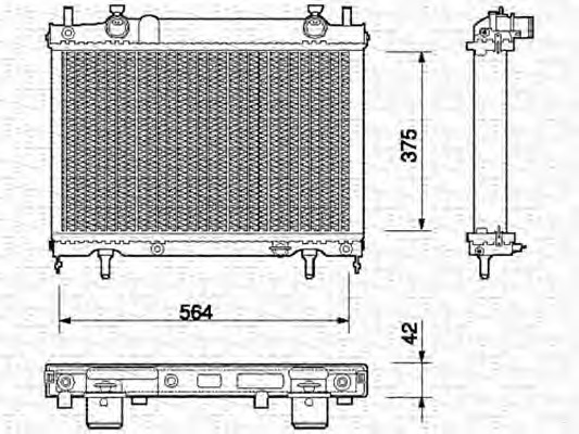 MAGNETI MARELLI Vízhűtő BM153_MM