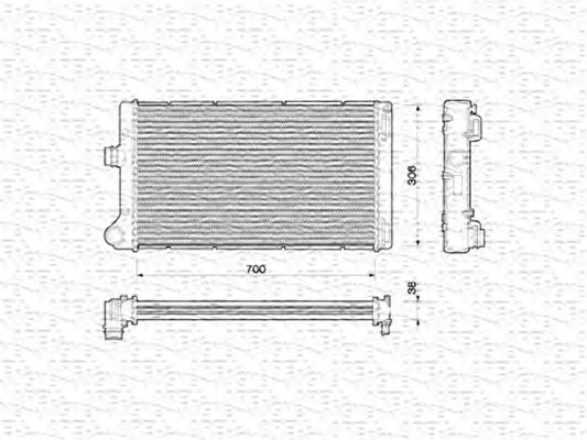 MAGNETI MARELLI Vízhűtő BM167_MM