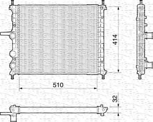 MAGNETI MARELLI Vízhűtő BM142_MM