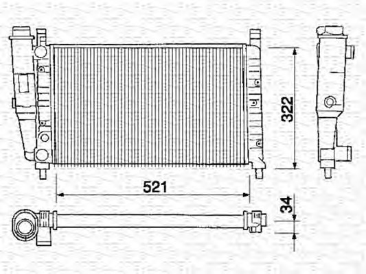 MAGNETI MARELLI Vízhűtő BM225_MM