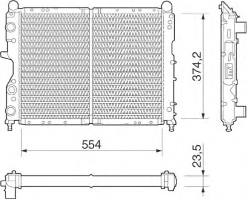 MAGNETI MARELLI Vízhűtő BM256_MM