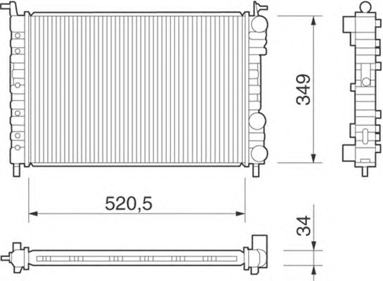 MAGNETI MARELLI Vízhűtő BM260_MM