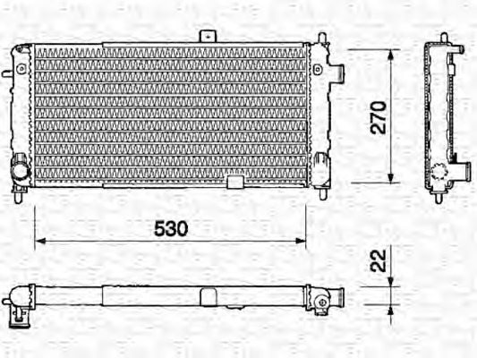 MAGNETI MARELLI Vízhűtő BM324_MM