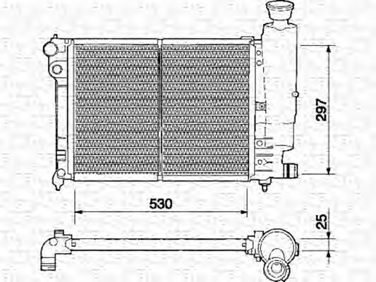 MAGNETI MARELLI Vízhűtő BM374_MM