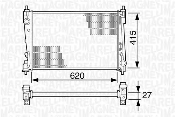 MAGNETI MARELLI Vízhűtő BM386_MM