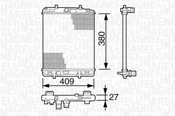 MAGNETI MARELLI Vízhűtő BM387_MM