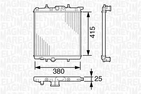 MAGNETI MARELLI Vízhűtő BM388_MM