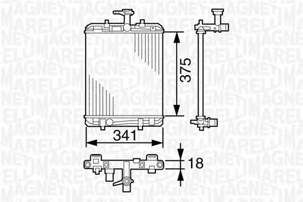 MAGNETI MARELLI Vízhűtő BM390_MM