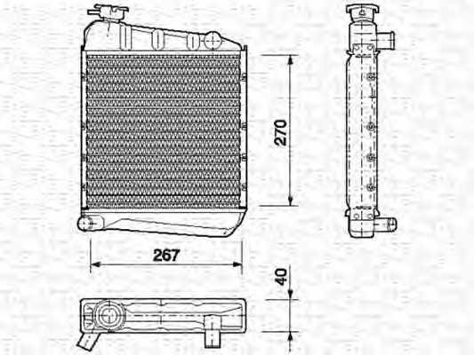 MAGNETI MARELLI Vízhűtő BM409_MM