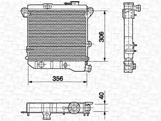 MAGNETI MARELLI Vízhűtő BM416_MM