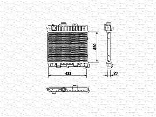 MAGNETI MARELLI Vízhűtő BM438_MM