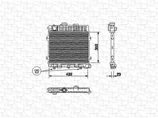 MAGNETI MARELLI Vízhűtő BM442_MM