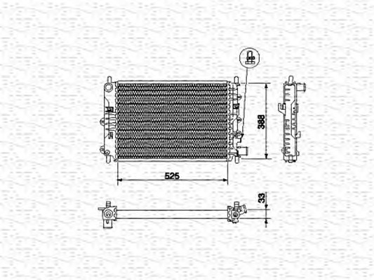 MAGNETI MARELLI Vízhűtő BM494_MM