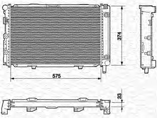 MAGNETI MARELLI Vízhűtő BM538_MM