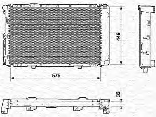 MAGNETI MARELLI Vízhűtő BM543_MM