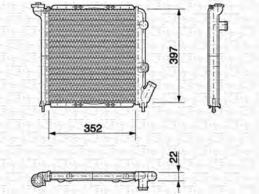 MAGNETI MARELLI Vízhűtő BM613_MM