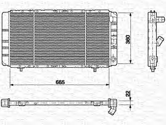 MAGNETI MARELLI Vízhűtő BM624_MM