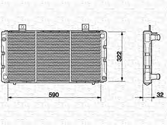 MAGNETI MARELLI Vízhűtő BM629_MM