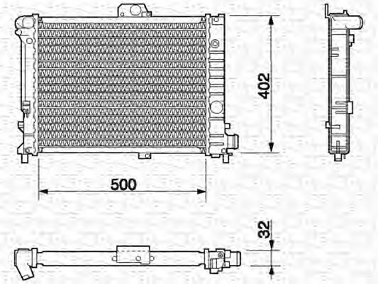 MAGNETI MARELLI Vízhűtő BM631_MM