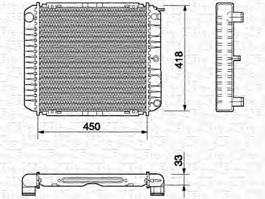 MAGNETI MARELLI Vízhűtő BM657_MM