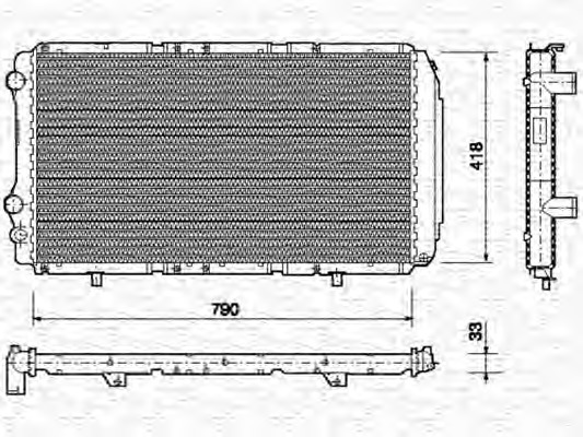 MAGNETI MARELLI Vízhűtő BM707_MM