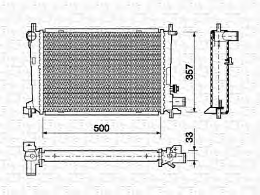 MAGNETI MARELLI Vízhűtő BM725_MM