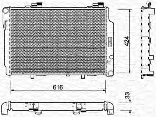 MAGNETI MARELLI Vízhűtő BM741_MM