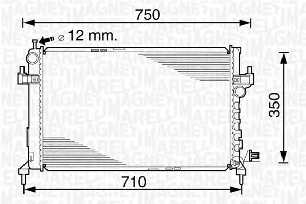 MAGNETI MARELLI Vízhűtő BM828_MM