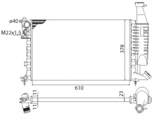 MAGNETI MARELLI Vízhűtő BMQ1180_MM