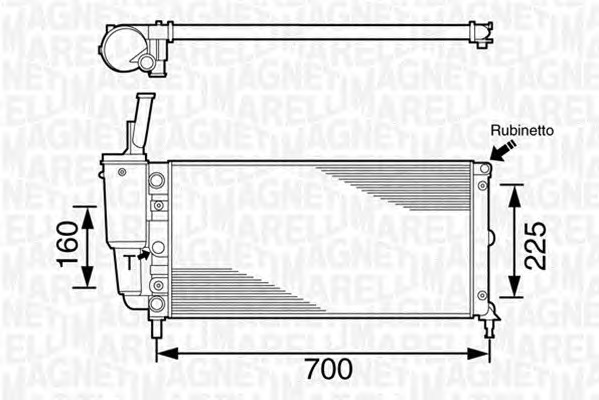 MAGNETI MARELLI Vízhűtő BMQ161_MM